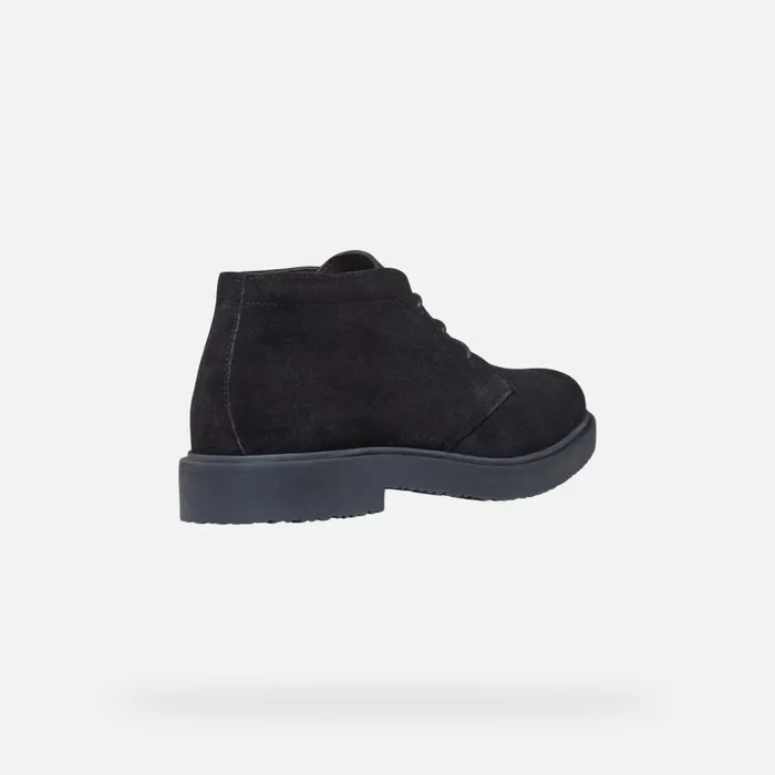 Geox Ankle Boots MASSIMIANO MAN Navy Suede Ankle Boots Navy 8211 Man