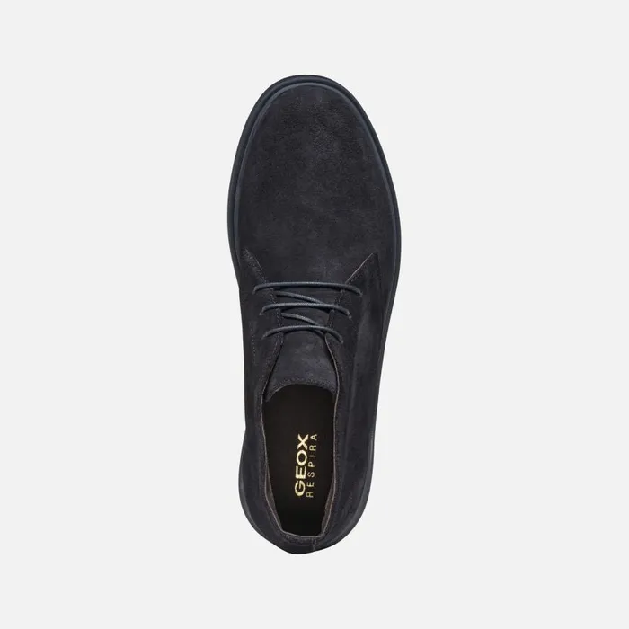 Geox Ankle Boots MASSIMIANO MAN Navy Suede Ankle Boots Navy 8211 Man