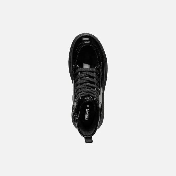 Geox Ankle Boots PHAOLAE GIRL Black Ankle Boots With Laces Black 8211 Kids