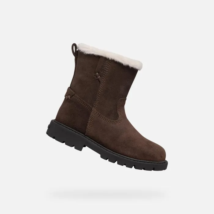 Geox Ankle Boots SHAYLAX GIRL Chestnut Mid Calf Boots Chestnut 8211 Kids