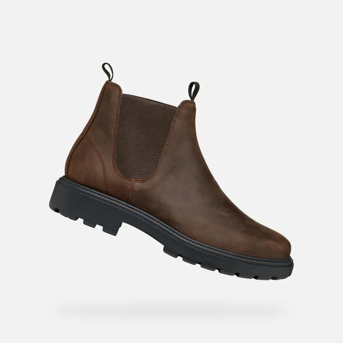 Geox Ankle Boots SPHERICA EC7 MAN Coffee Chelsea Boots Coffee 8211 Man
