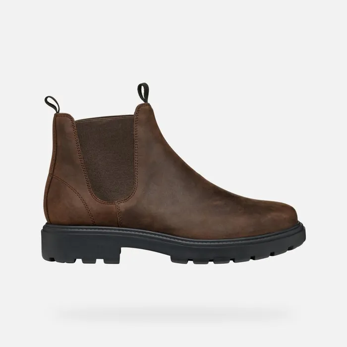 Geox Ankle Boots SPHERICA EC7 MAN Coffee Chelsea Boots Coffee 8211 Man