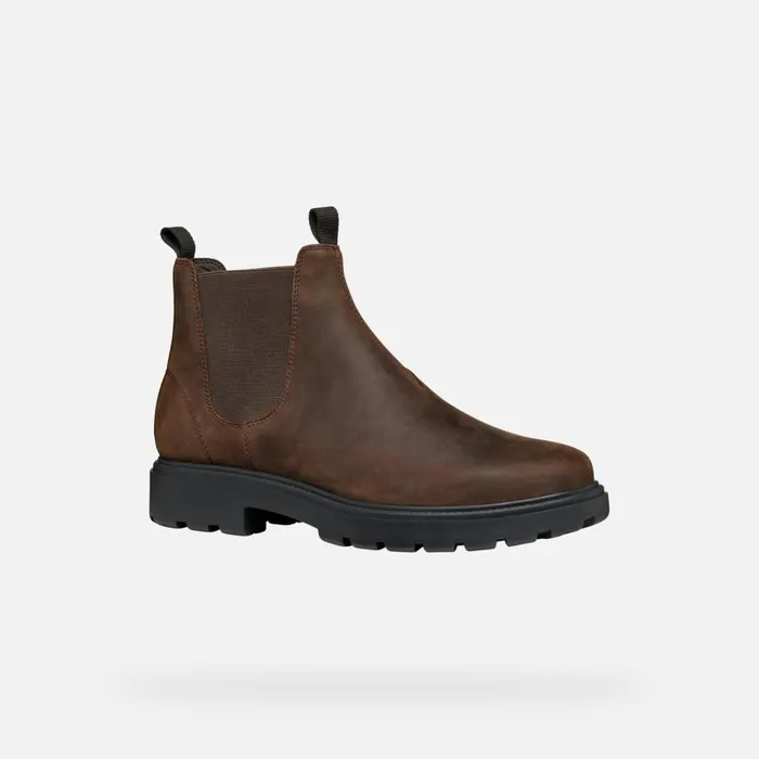 Geox Ankle Boots SPHERICA EC7 MAN Coffee Chelsea Boots Coffee 8211 Man