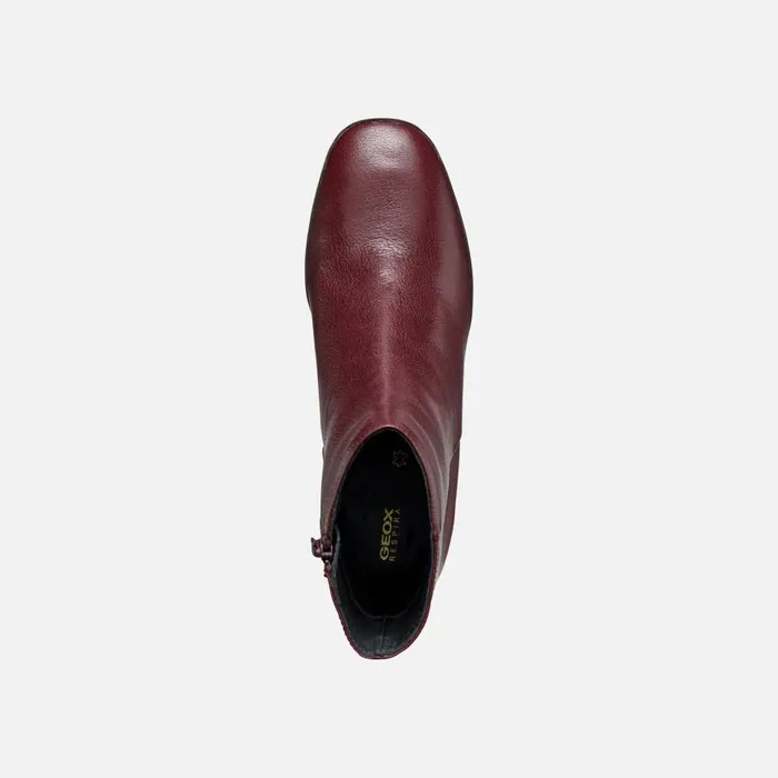 Geox Ankle Boots TEULADA WOMAN Wine Highheel Ankle Boots Wine 8211 Woman