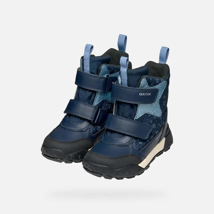 Geox Ankle Boots TREKKYUP ABX GIRL NavyLight Avio Mid Calf Boots Navylight Avio 8211 Kids
