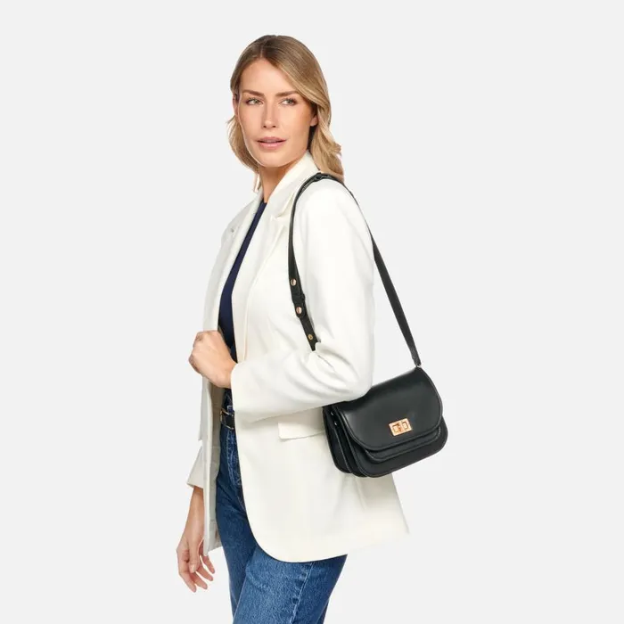 Geox Bags FLAVRIE WOMAN Black Crossbody Bag Black 8211 Woman