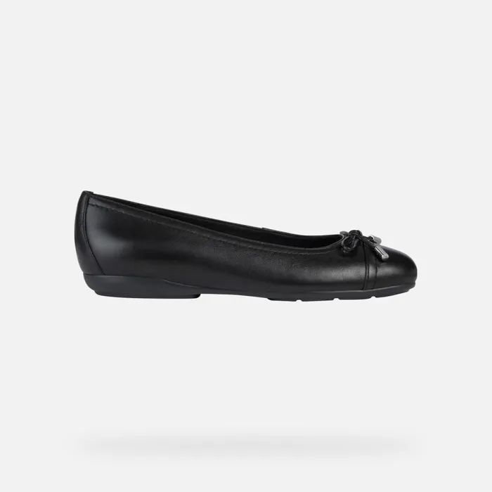 Geox Ballerinas ANNYTAH Women039s Black Leather Ballerina Flats SS Black 8211 Woman