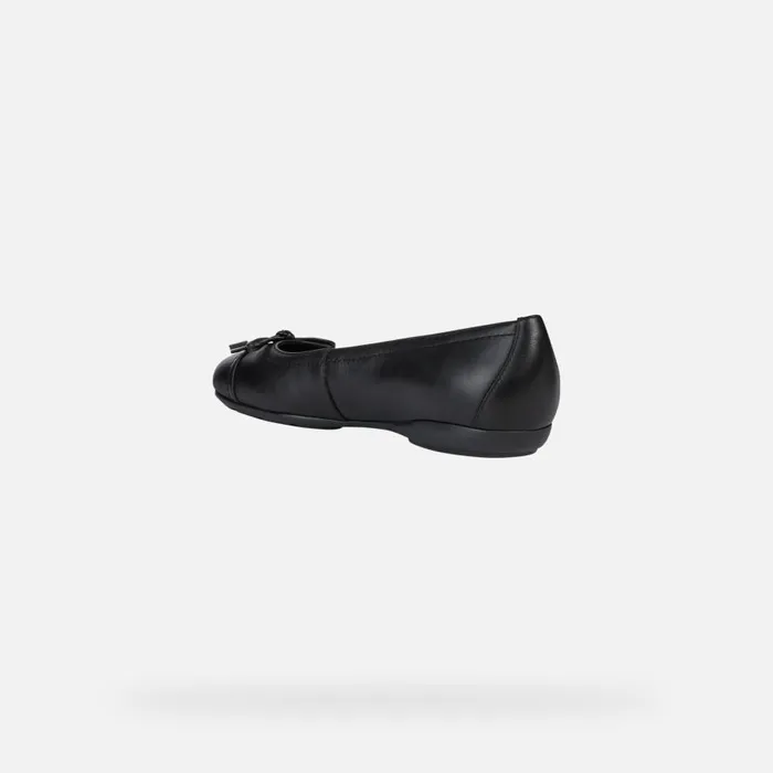 Geox Ballerinas ANNYTAH Women039s Black Leather Ballerina Flats SS Black 8211 Woman