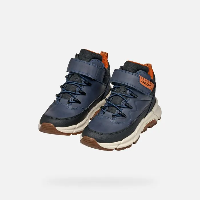 Geox Boots FLEXYPER PLUS ABX BOY NavyBlack Mid Calf Boots Navyblack 8211 Kids