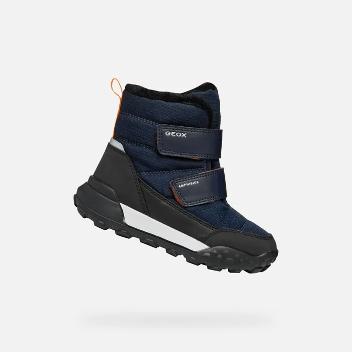 Geox Boots TREKKYUP ABX JUNIOR NavyBlack Waterproof Boots Navyblack 8211 Kids