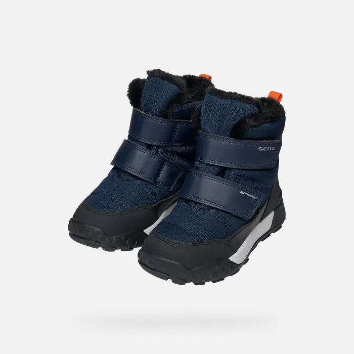 Geox Boots TREKKYUP ABX JUNIOR NavyBlack Waterproof Boots Navyblack 8211 Kids