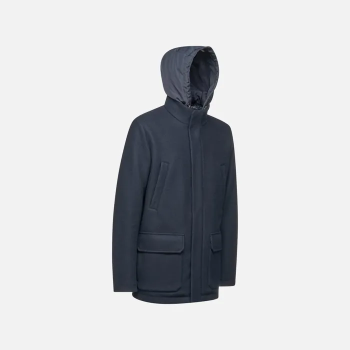 Geox Down Jackets MONREALE MAN Sky Captain Short Coat Sky Captain 8211 Man