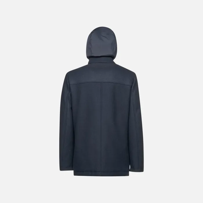 Geox Down Jackets MONREALE MAN Sky Captain Short Coat Sky Captain 8211 Man