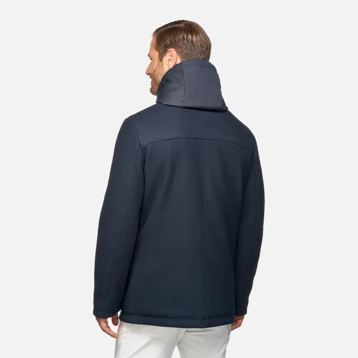 Geox Down Jackets MONREALE MAN Sky Captain Short Coat Sky Captain 8211 Man