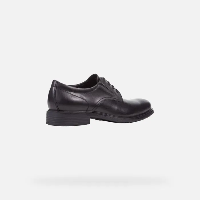Geox Formal Shoes DUBLIN Men039s Black Leather Shoes Geox Black 8211 Man