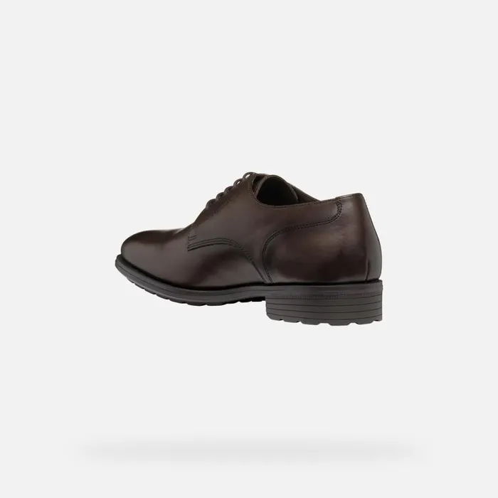 Geox Formal Shoes WALK PLEASURE F MAN Coffee Leather Shoes Coffee 8211 Man