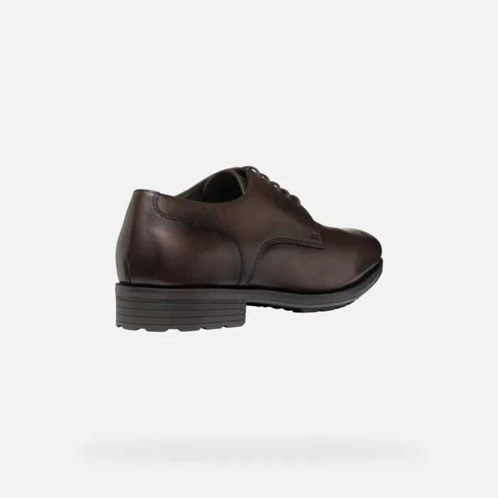 Geox Formal Shoes WALK PLEASURE F MAN Coffee Leather Shoes Coffee 8211 Man