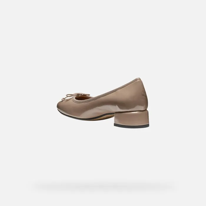 Geox Heels FLORETIA WOMAN Taupe Heeled Ballet Flats Taupe 8211 Woman