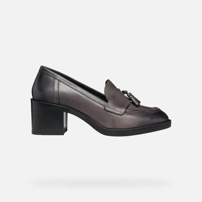 Geox Heels SERILDA 60 WOMAN Taupe Heeled Loafers Taupe 8211 Woman
