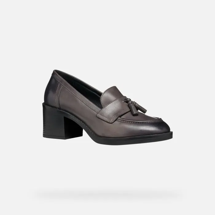 Geox Heels SERILDA 60 WOMAN Taupe Heeled Loafers Taupe 8211 Woman