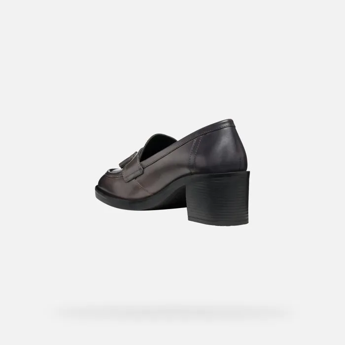 Geox Heels SERILDA 60 WOMAN Taupe Heeled Loafers Taupe 8211 Woman