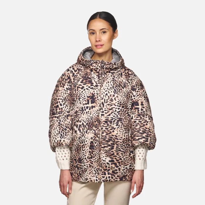 Geox Jackets DIAMOND WOMAN Cold GriffinMacula Reversible Jacket Cold Griffinmacula 8211 Woman