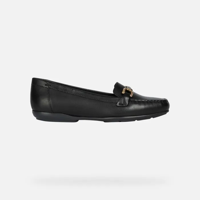 Geox Loafers ANNYTAH MOC Women039s Black Leather Loafers Geox Black 8211 Woman