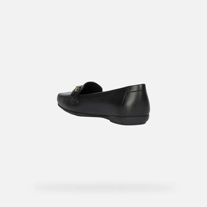 Geox Loafers ANNYTAH MOC Women039s Black Leather Loafers Geox Black 8211 Woman