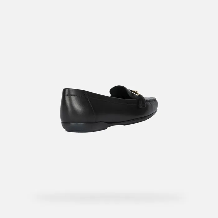 Geox Loafers ANNYTAH MOC Women039s Black Leather Loafers Geox Black 8211 Woman