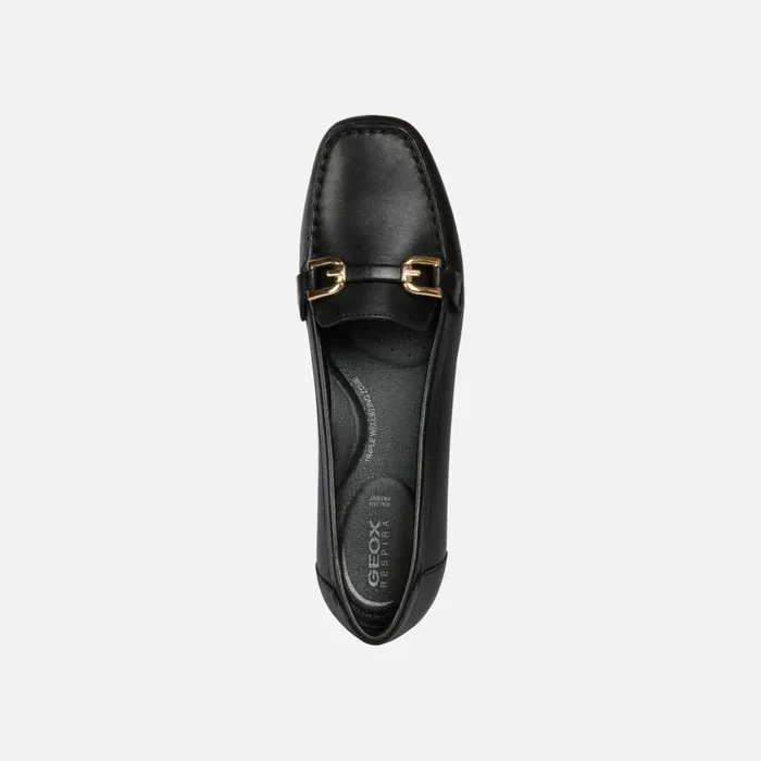 Geox Loafers ANNYTAH MOC Women039s Black Leather Loafers Geox Black 8211 Woman