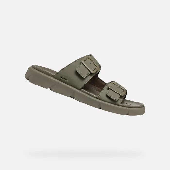 Geox Mules And Slippers XAND 2S MAN Light Olive Green Slides Shoes Light Olive Green 8211 Man Geox Mules And Slippers XAND 2S MAN Light Olive Green Slides Shoes Light Olive Green 8211 Man