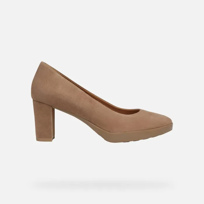 Geox Pumps WALK PLEASURE 60 WOMAN Mud Medium Heel Pumps Mud 8211 Woman
