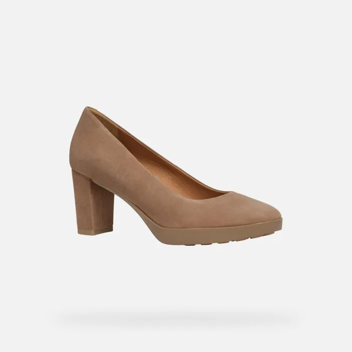 Geox Pumps WALK PLEASURE 60 WOMAN Mud Medium Heel Pumps Mud 8211 Woman