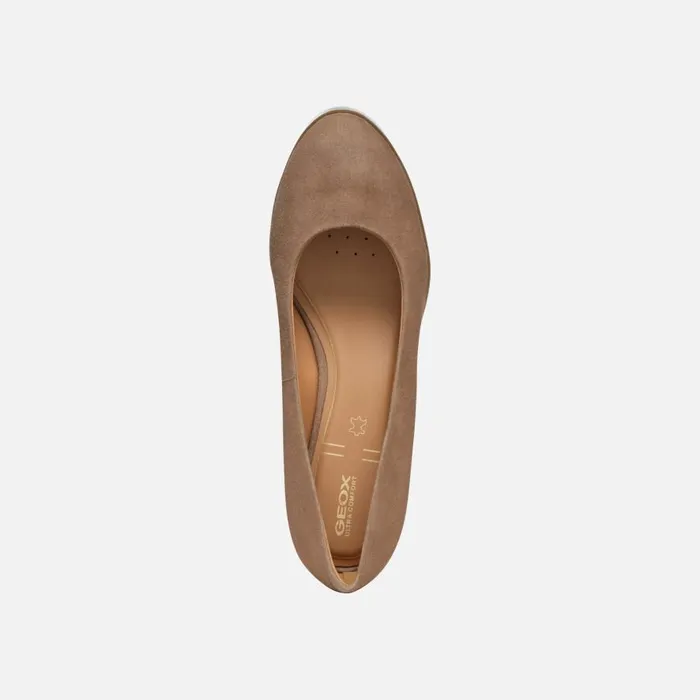 Geox Pumps WALK PLEASURE 60 WOMAN Mud Medium Heel Pumps Mud 8211 Woman