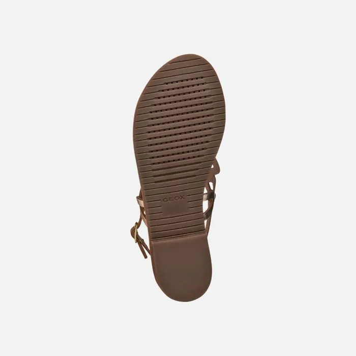 Geox Sandals SOZY S WOMAN Light Gold Flat Sandals Light Gold 8211 Woman