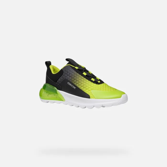 Geox Sneakers ACTIVART ILLUMINUS JUNIOR BlackLime Low Top Sneakers Blacklime 8211 Kids