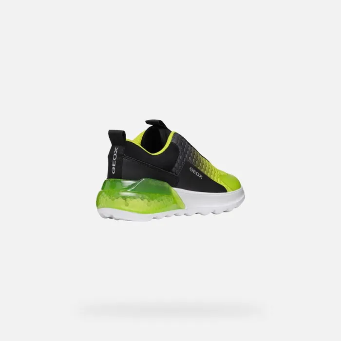 Geox Sneakers ACTIVART ILLUMINUS JUNIOR BlackLime Low Top Sneakers Blacklime 8211 Kids