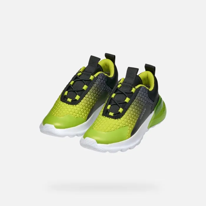 Geox Sneakers ACTIVART ILLUMINUS JUNIOR BlackLime Low Top Sneakers Blacklime 8211 Kids