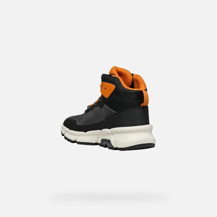 Geox Sneakers FLEXYPER PLUS ABX BOY Dark GreyDark Orange High Top Sneakers Dark Greydark Orange 8211 Kids