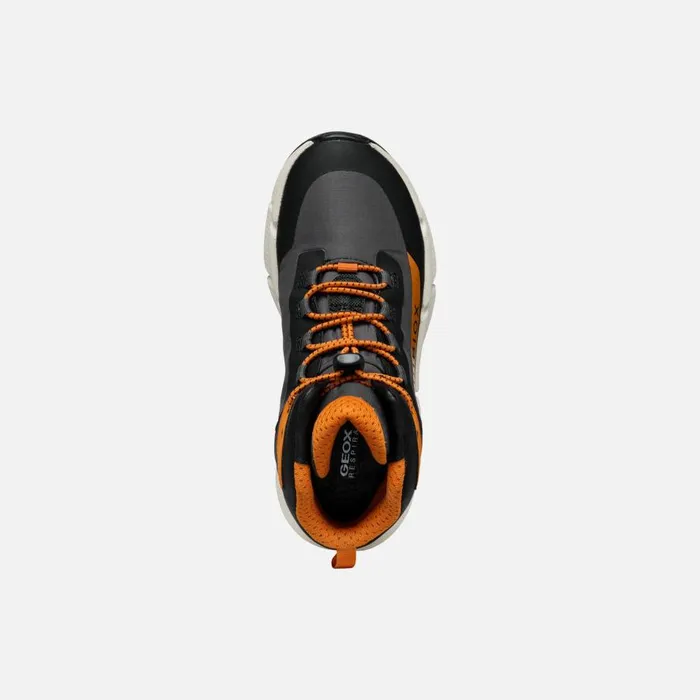 Geox Sneakers FLEXYPER PLUS ABX BOY Dark GreyDark Orange High Top Sneakers Dark Greydark Orange 8211 Kids