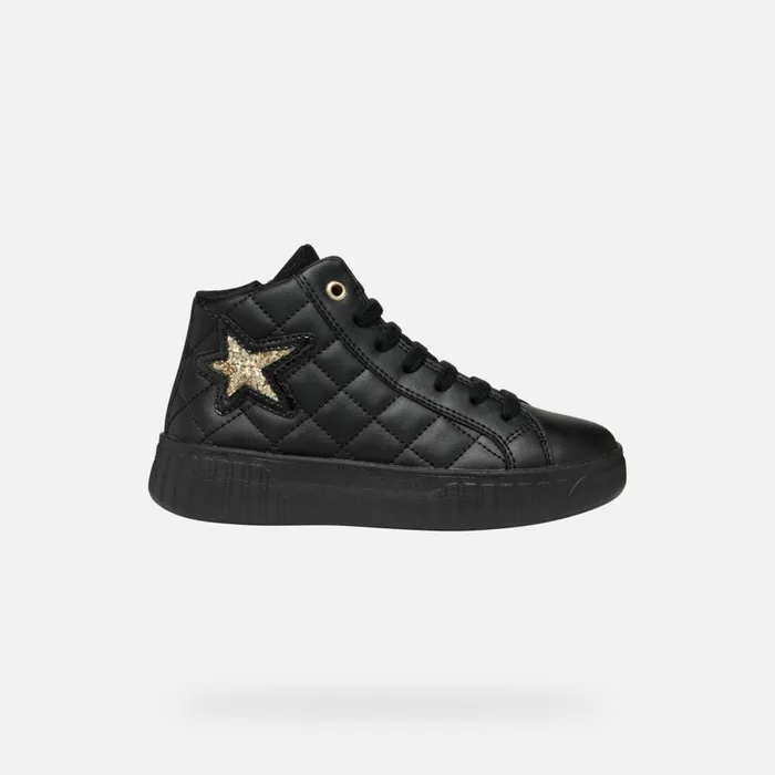 Geox Sneakers MIKIROSHI GIRL BlackPlatinum High Top Sneakers Blackplatinum 8211 Kids