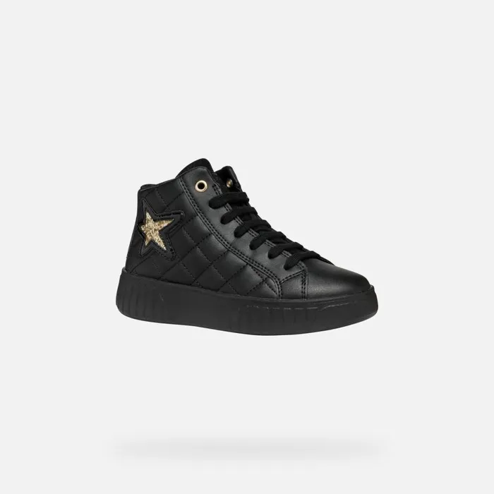 Geox Sneakers MIKIROSHI GIRL BlackPlatinum High Top Sneakers Blackplatinum 8211 Kids