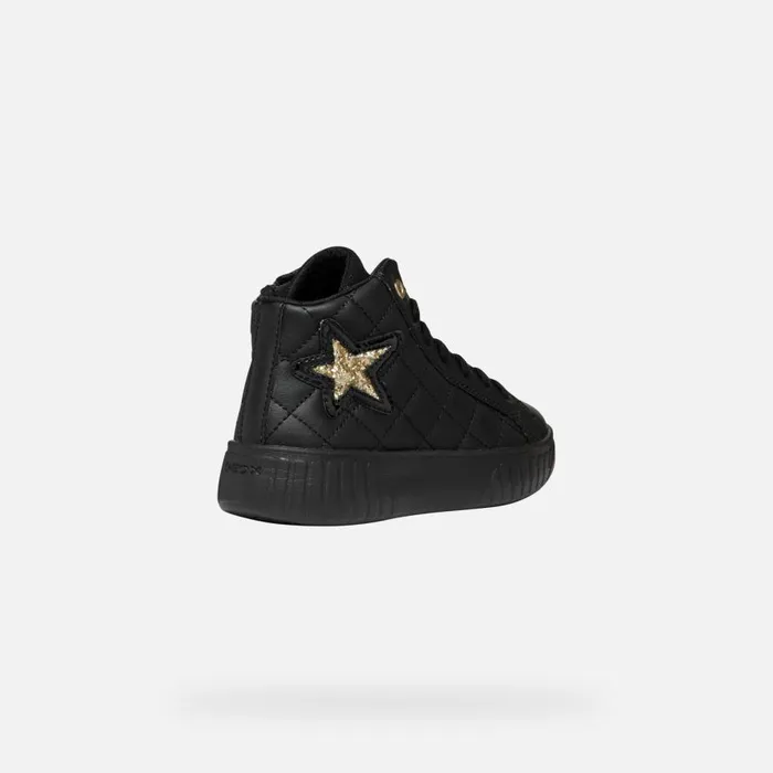 Geox Sneakers MIKIROSHI GIRL BlackPlatinum High Top Sneakers Blackplatinum 8211 Kids