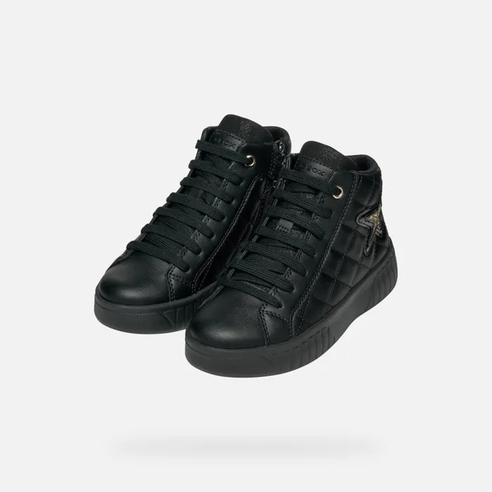 Geox Sneakers MIKIROSHI GIRL BlackPlatinum High Top Sneakers Blackplatinum 8211 Kids