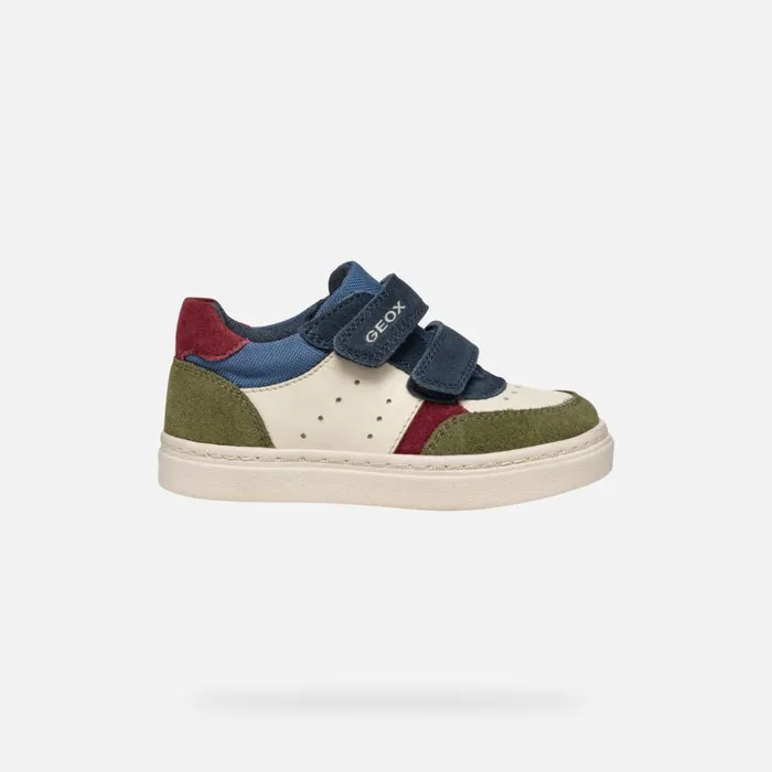 Geox Sneakers NASHIK TODDLER BOY Dark GreenBeige Low Top Sneakers Dark Greenbeige 8211 Kids