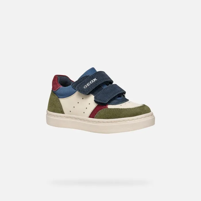 Geox Sneakers NASHIK TODDLER BOY Dark GreenBeige Low Top Sneakers Dark Greenbeige 8211 Kids