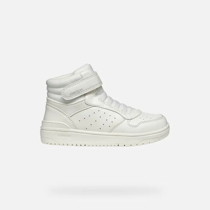Geox Sneakers WASHIBA JUNIOR White High Top Sneakers White 8211 Kids