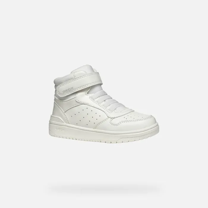 Geox Sneakers WASHIBA JUNIOR White High Top Sneakers White 8211 Kids