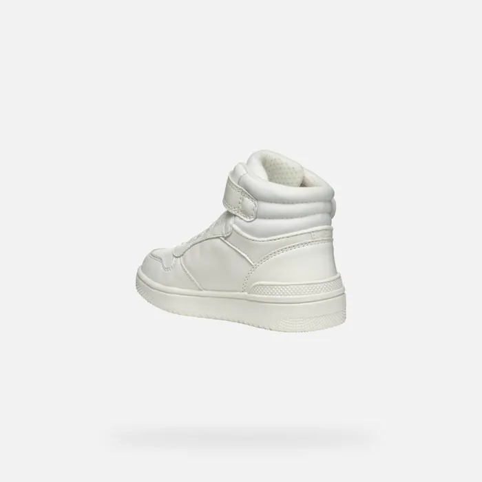 Geox Sneakers WASHIBA JUNIOR White High Top Sneakers White 8211 Kids