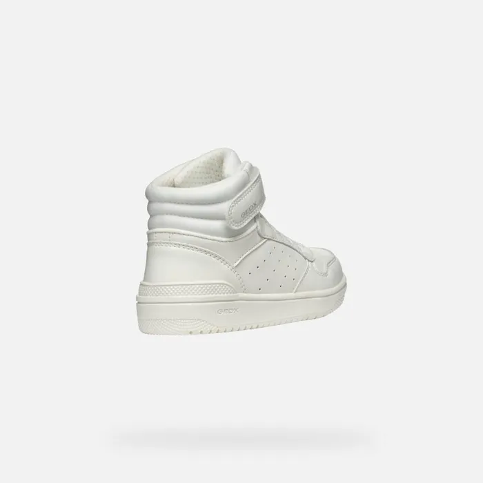 Geox Sneakers WASHIBA JUNIOR White High Top Sneakers White 8211 Kids